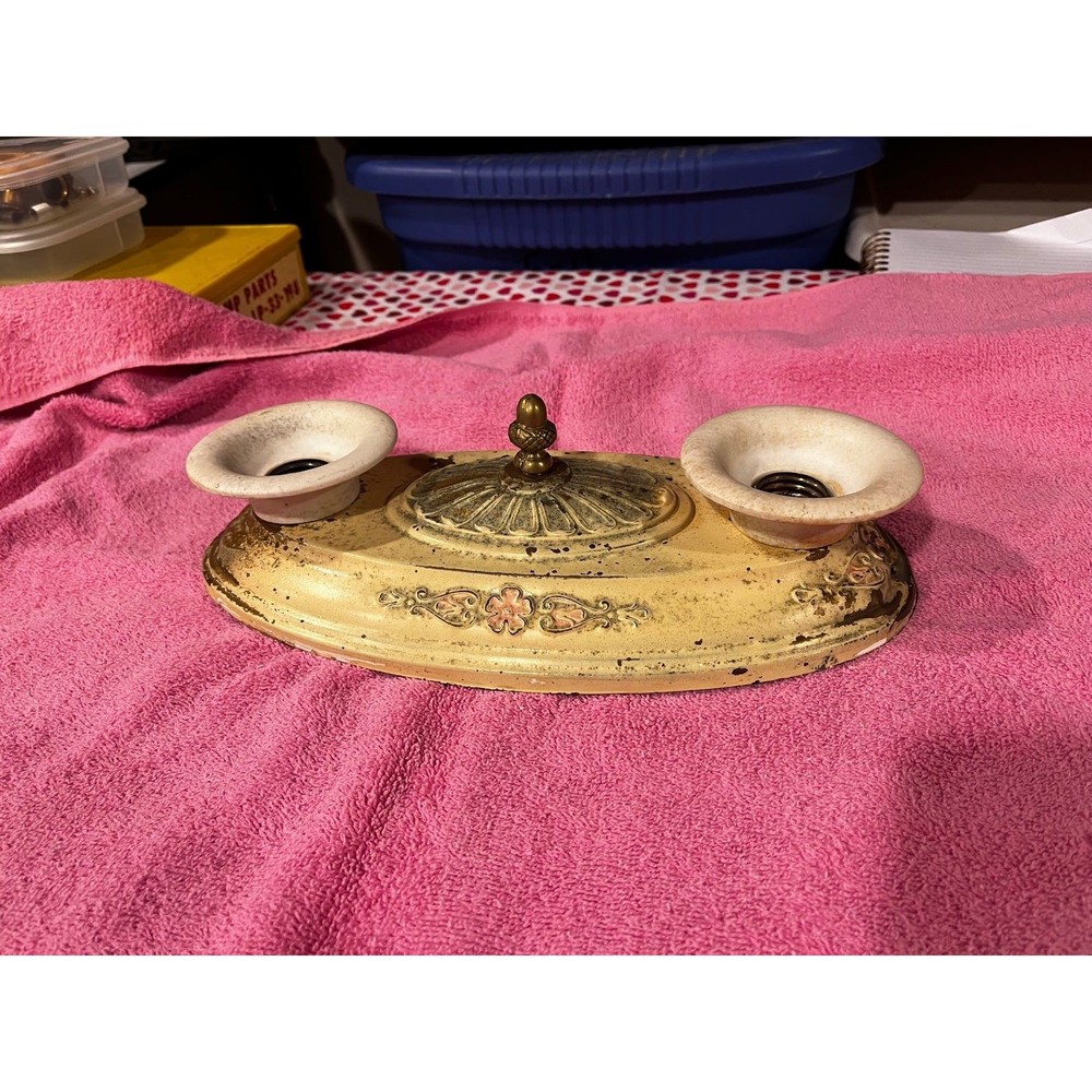 vintage ddouble ceiling light fixture